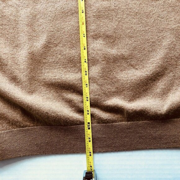 Turnbury Mens Sweater Vest sz L Extra Fine Merino Wool Tan Preppy - Picture 8 of 8